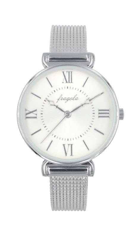 [フォロー] 腕時計 fragola(フラゴラ) カラーダイヤルバングルウォッチ H04724A-3 SV/WH レディース シルバー